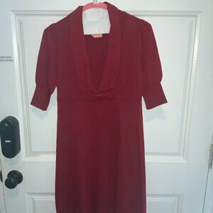 Red sweater dress